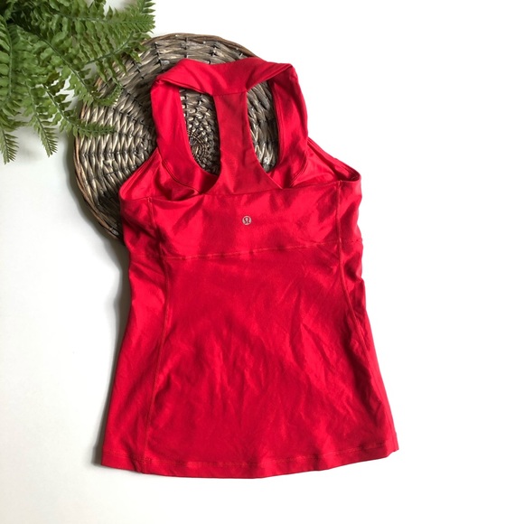 lululemon athletica Tops - Lululemon Red Tank Active Wear Top 8